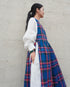 <販売開始 9月19日 金曜日 21:00 〜> INDIGO Tartan Apron Dress / Red・Blue
